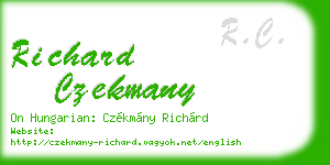 richard czekmany business card